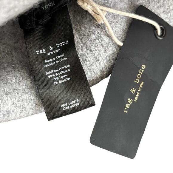 NWT Rag & Bone Women’s Addison Beanie Wool Blend Grey - Size: 1 main image 4